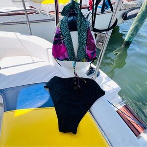 Bleu Rod Beattie Multicolor Halter Bikini